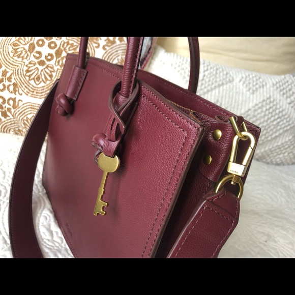 Fossil Maroon Satchel - Picture 3 of 5
